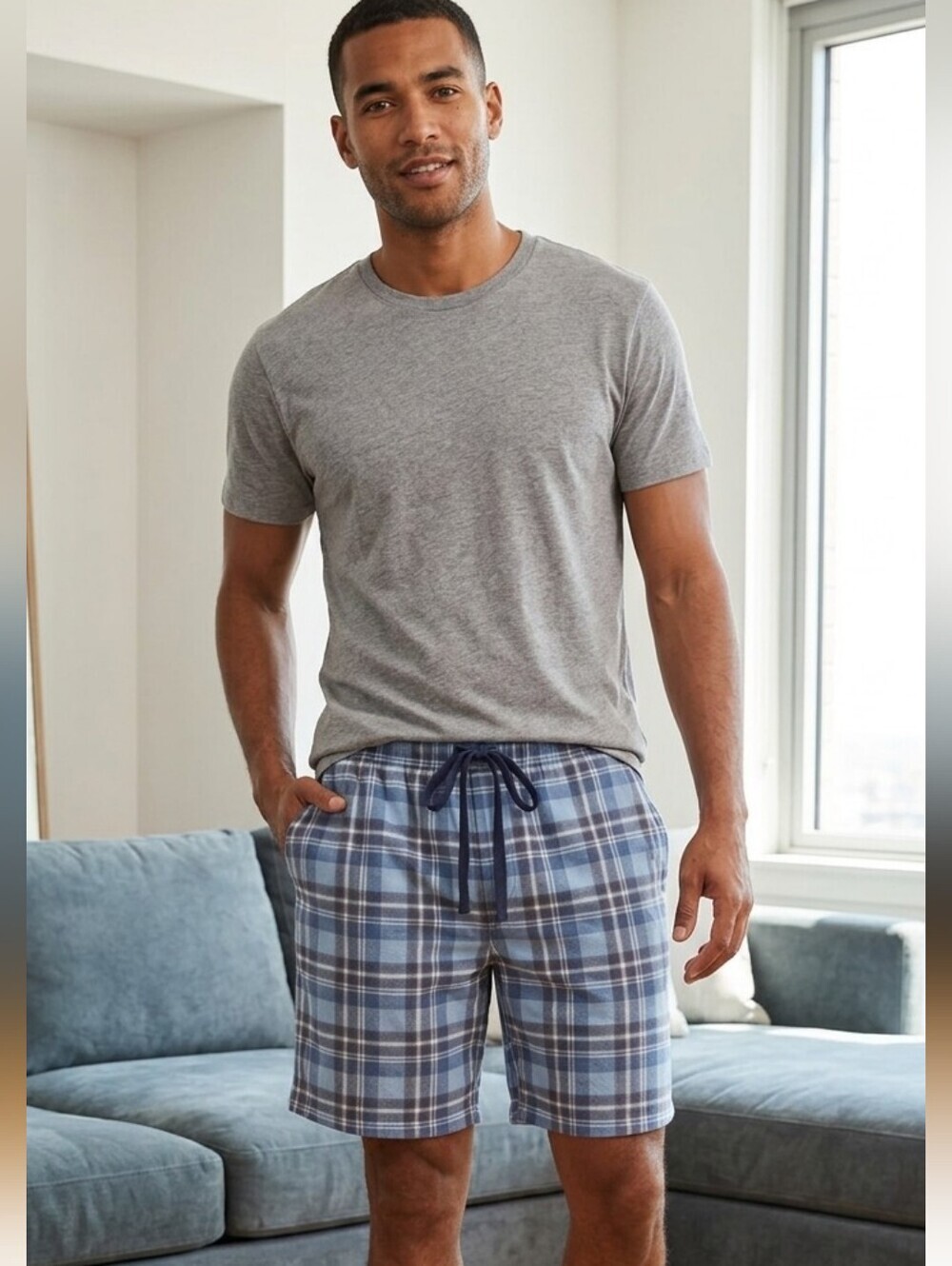 Cotton On Men's Louge Shorts Indigo Color Size Large NWT